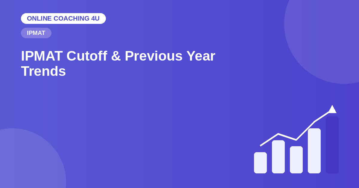 IPMAT cutoff previous year trends bar chart illustration